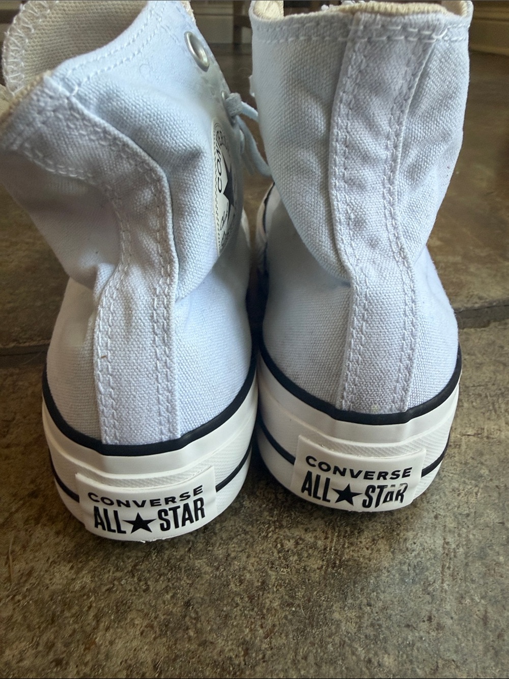 Converse Platform High Top Sneakers - Pale Blue and White - Picture 4 of 9